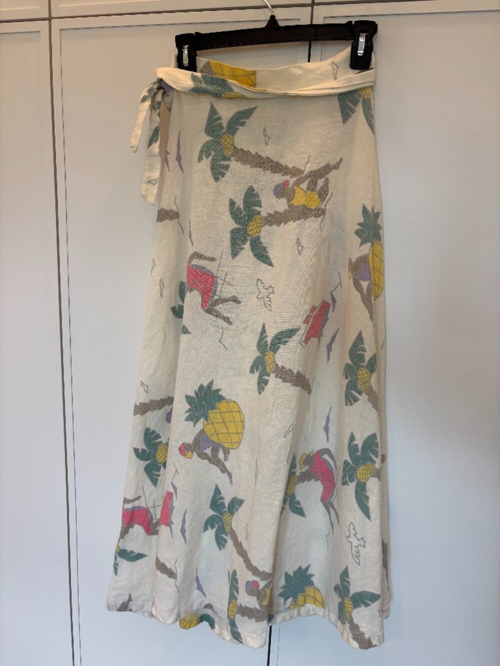 Palace Nationale linen wrap maxi skirt